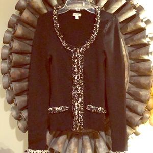 Cache zip front sweater